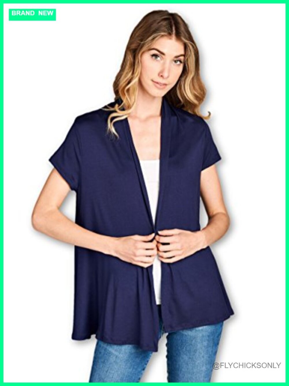 Short Sleeve Viscose Bamboo Cardigan Open Front Lightweight Casual